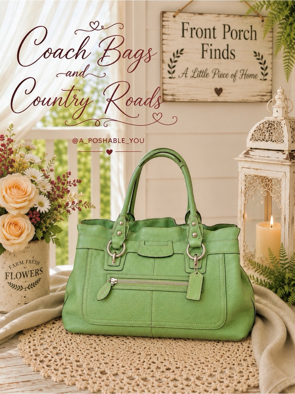 Coach Green Penelope Satchel F14682